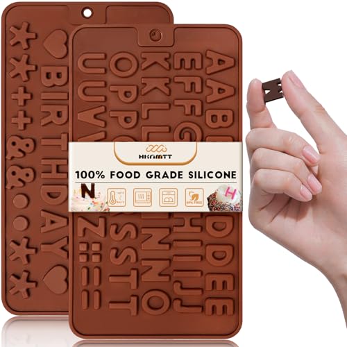 Letter Molds Silicone for Chocolate 2PCS (2 Count)