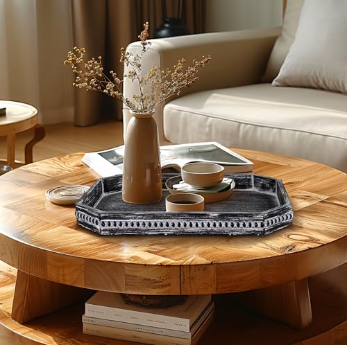 Octagonal Wood Serving Tray