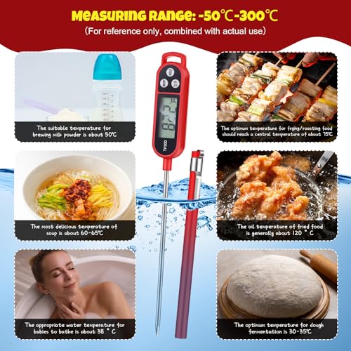 8 Pcs Food Thermometer Instant Read Probe BBQ (8 Count)