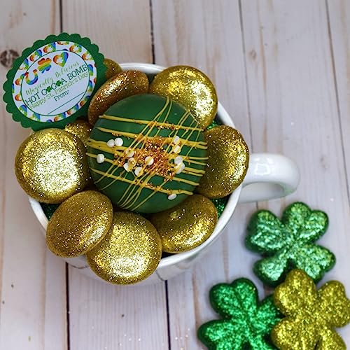 Magically Delicious Happy St. Patrick's Day Hot Cocoa Bomb Packaging Sticker Labels