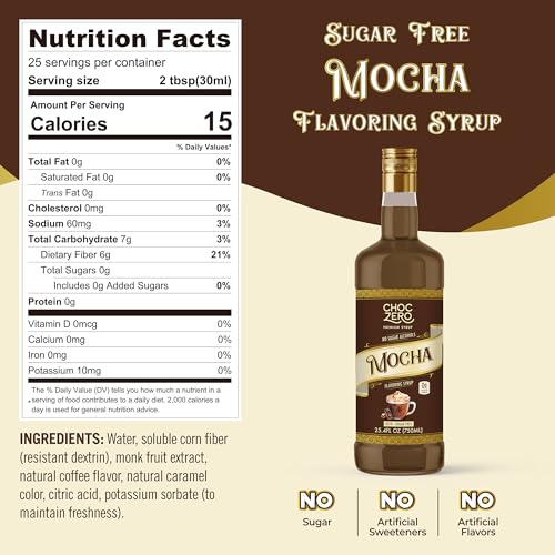 Sugar Free Mocha Coffee Syrup (25.4 Fl Oz)