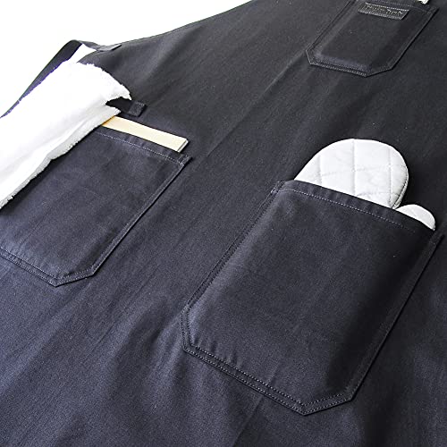 Black Kitchen Apron for Cooking