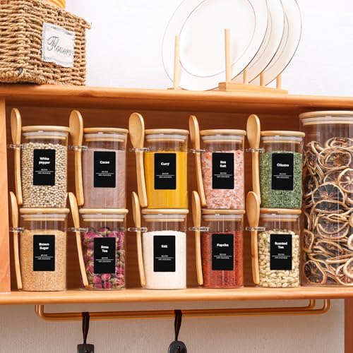 Spice Jars with Spoons 8 oz 12 Pack (12 Count)