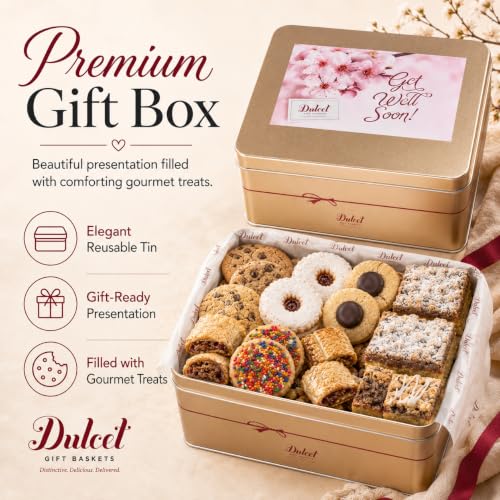 Dulcet Get Well Gift Basket Filled With A Variety of Baked Treats