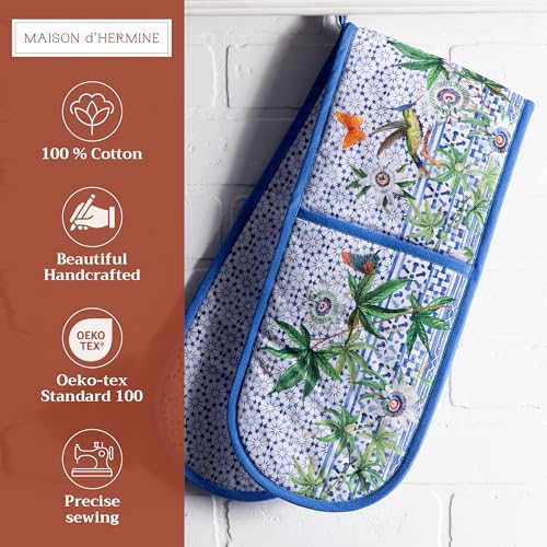 Double Oven Mitts 100% Cotton Double Oven Glove