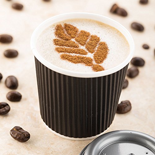 Coffee Cups 500 Pack of 4 oz Paper Ripple Wall Espresso Cups Insulated Leakproof Disposable (500 Count)