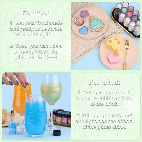 Iridescent Green Edible Glitter