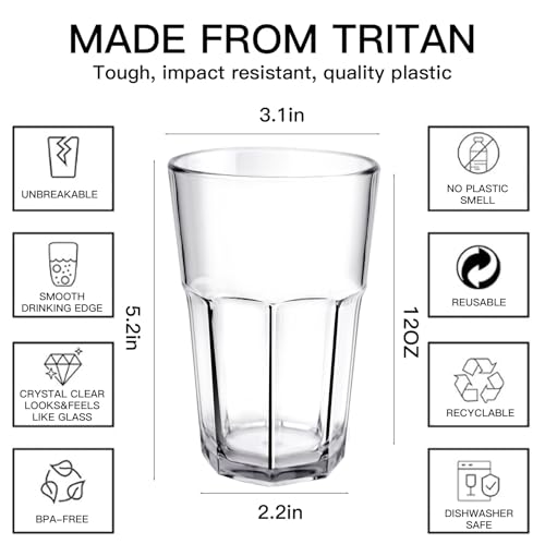 Shatterproof Plastic Glasses (6 Count)