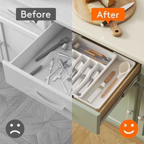 Extra Large Silverware Drawer Organizer