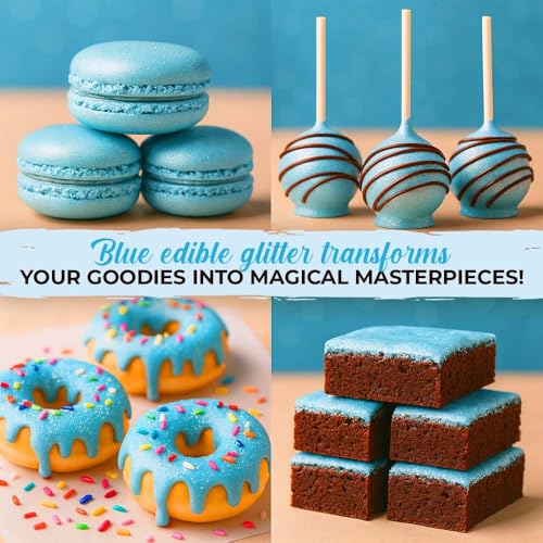 Light Blue Edible Glitter for Drinks 20g