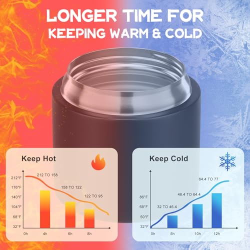 14 oz Soup Thermo for Hot Food with 7 oz Snack Container