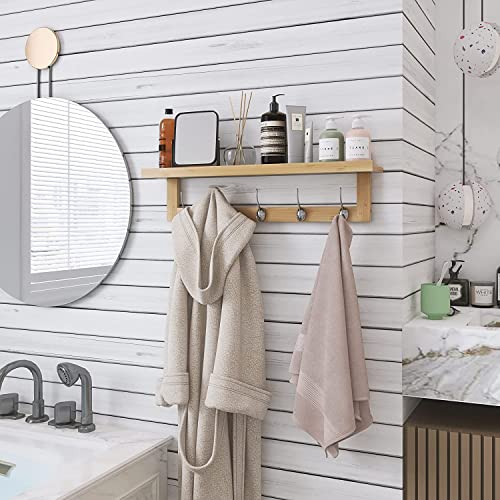 Coat Hooks with Shelf Wall