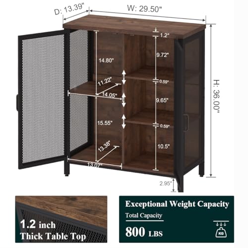 Small Lockable Coffee Bar Cabinet for Liquor