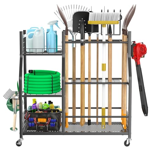 Garden Tool Organizer with Wheels