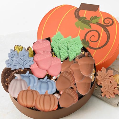 2PCS Fall Silicone Molds Thanksgiving Chocolate Mold 36 Cavities Nude Color (2 Count)