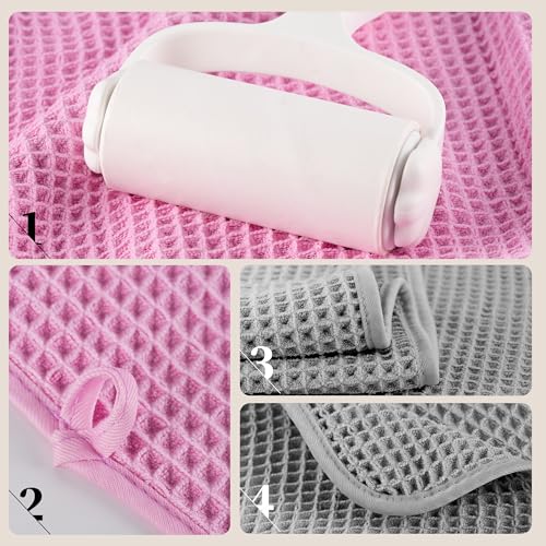 430 GSM Poly Blend Microfiber Quick Dry Waffle Bath Towel (4 Count)