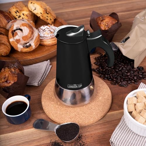 London Sip Stainless Steel Stovetop Espresso Maker Moka Pot Italian Coffee Percolator