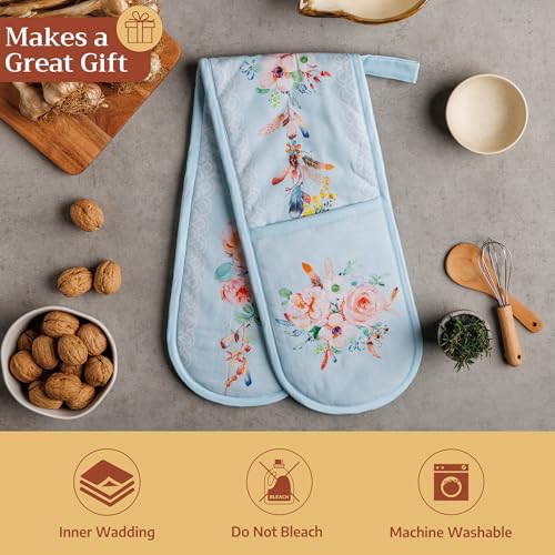 Double Oven Mitts 100% Cotton Double Oven Glove