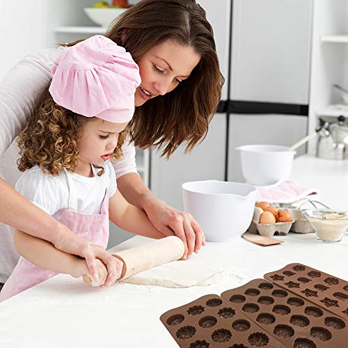 4 Pack Flower Shape Silicone Molds Chocolate Candy Mold