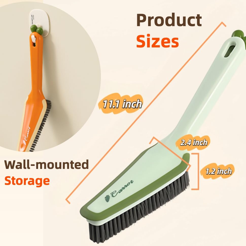 3-in-1 Detail Cleaning Brush, Crevice Grout Brush, 2PCS (2 Count)