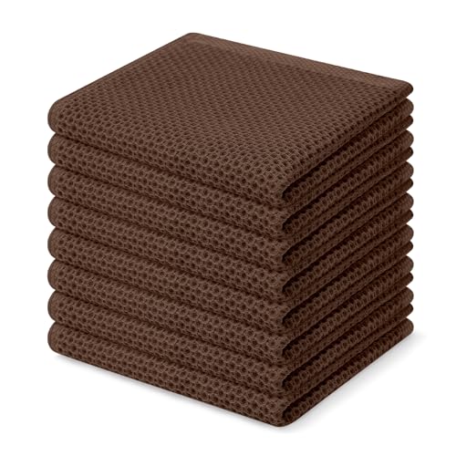 100% Cotton Waffle Weave Kitchen Dish Cloths 8 (8 Count)