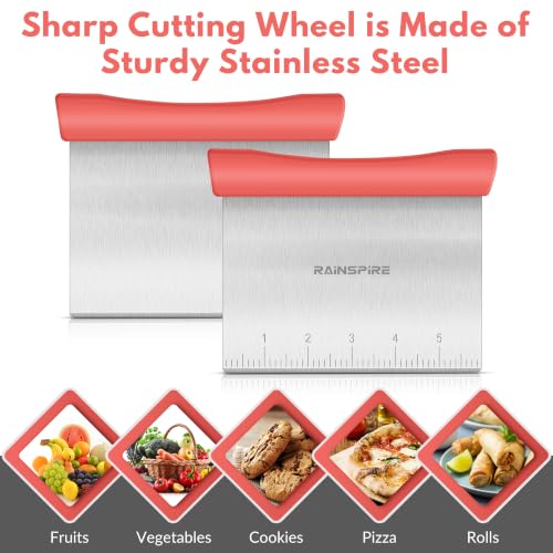 Multi Purpose Stainless Steel Bench Scraper Dough Blender & Pastry Cutter
