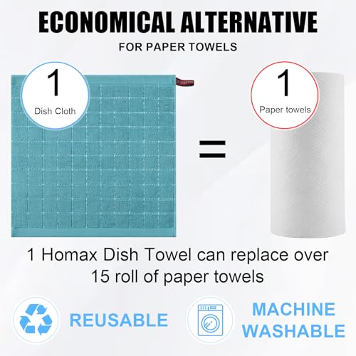 100% Cotton Terry Kitchen Dish Cloths (8 Count)