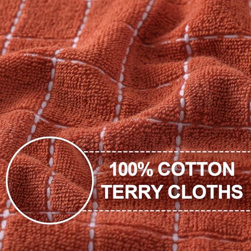 100% Cotton Terry Kitchen Dish Cloths (8 Count)