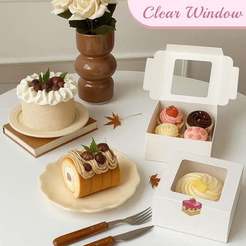 Cupcake Boxes with Window (30 Count)