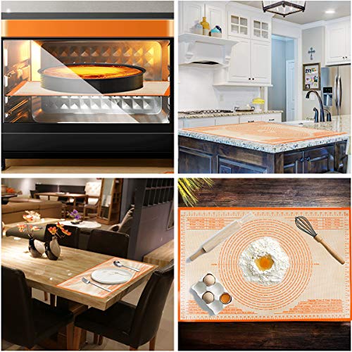 Silicone Pastry Mat 28X20 inch Baking Mat for Rolling Dough