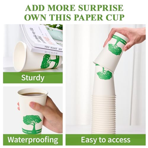 240 Pack Compostable Paper Cups (240 Count)