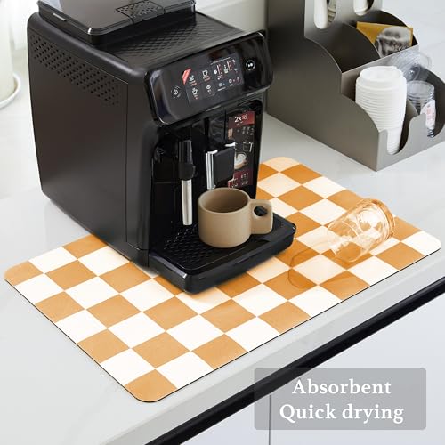 Checkered Dish Drying Mat for Kitchen Counter