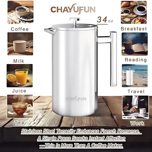 Stainless Steel French Press Coffee Maker
