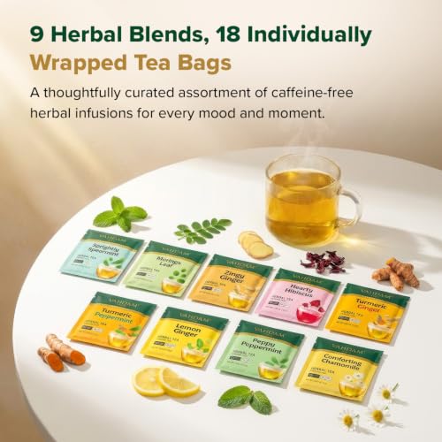 Assorted Herbal Tea Sampler (18 Count)