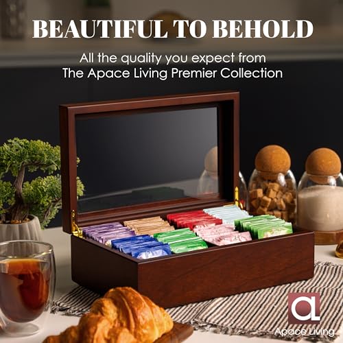 Tea Box Luxury Wooden Tea Bag Organizer from The Apace Premier Collection