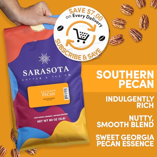 Sarasota Coffee Whole Bean Southern Texas Butter Pecan (80 Ounce)