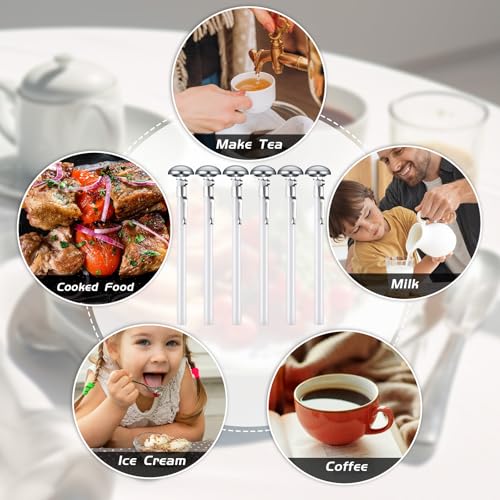 6 Pcs Stainless Steel Kitchen Dial Thermometer 5" (6 Count)