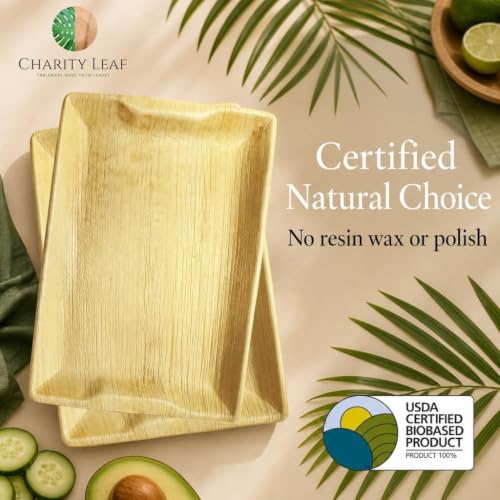 Disposable Bamboo 14" x 10" Trays (200 Count)