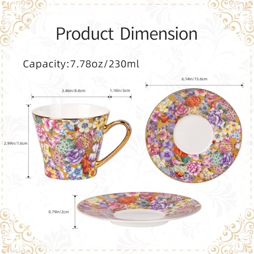 Tea Cup and Saucer (2 Count)