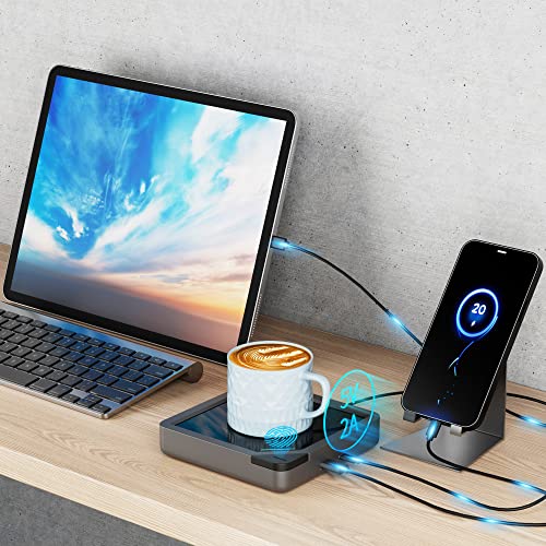 Coffee Mug Warmer with 2 USB Charging Ports