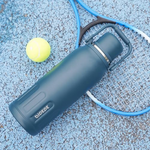 Stainless Steel Insulated Bottle with Handle & Strap