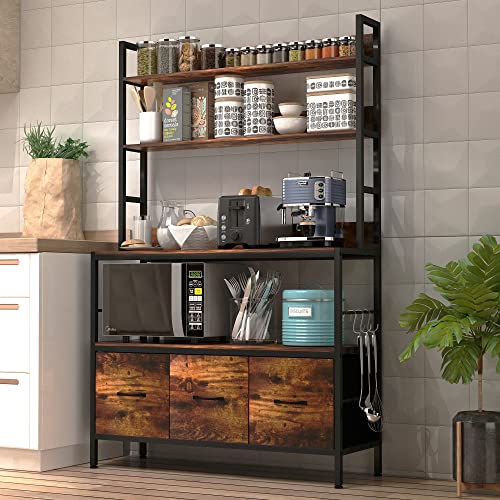 Kitchen Bakers Rack with Baskets