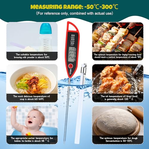 3 Set Digital Food Thermometer Long Probe Instant