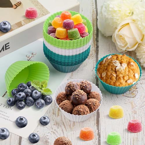 54 Pack Silicone Muffin Cups (54 Count)