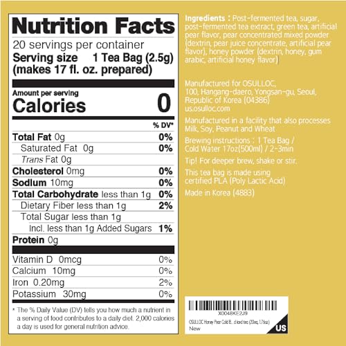 Honey Pear Cold Brew Tea (20 Count)