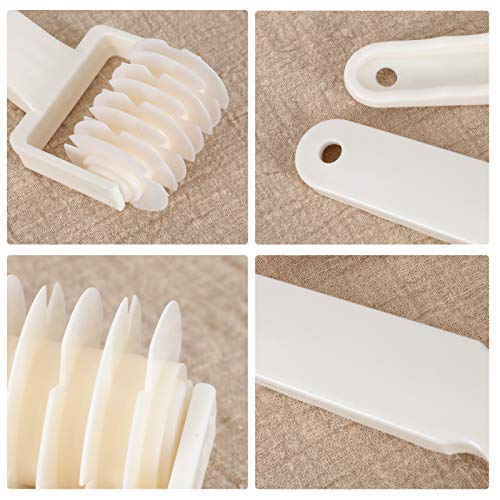 2Pcs Lattice Roller Cutter Pastry Cutter Roller DIY Baking Tool for Dought Cookie Pie Pizza Bread Pastry (2 Count)