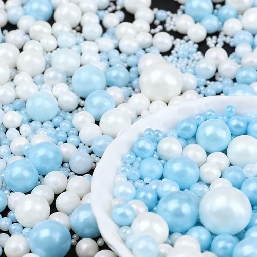 Blue White Pearl Sprinkles (4.6 Ounce)