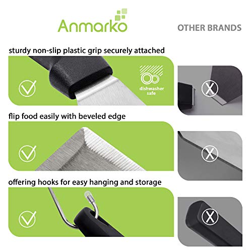 Metal Spatula Set Stainless Steel and Scraper (6 Count)