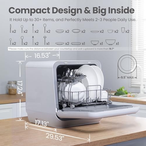Portable Dishwasher Countertop with 5L Built