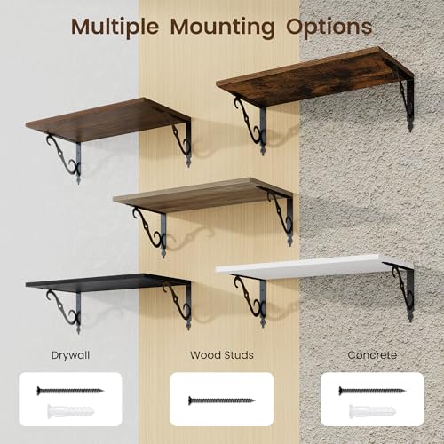 12 Inch Deep Floating Shelves for Wall (2 Count)